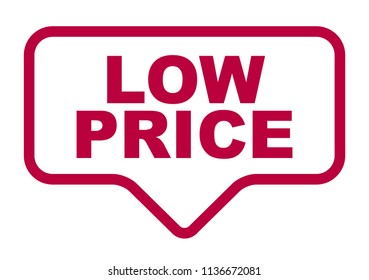 red vector banner low price