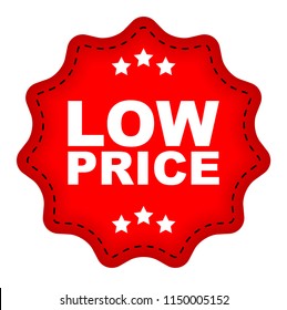 red vector banner low price