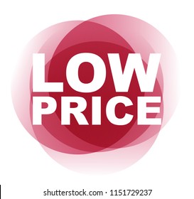 red vector banner low price