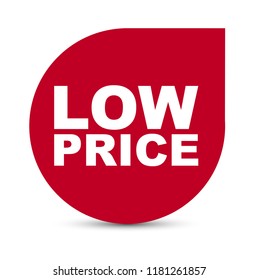 red vector banner low price