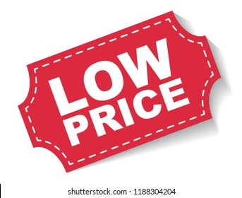 red vector banner low price