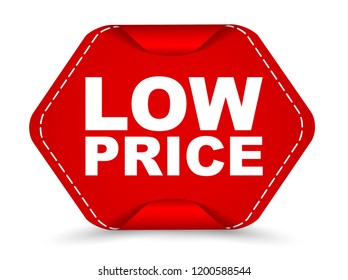 red vector banner low price