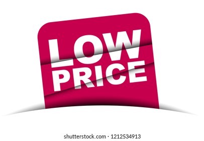 red vector banner low price