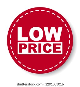 red vector banner low price