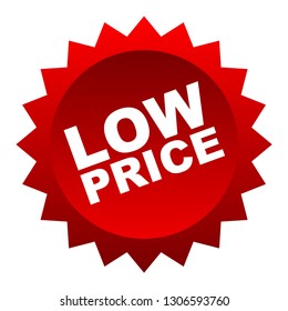 red vector banner low price