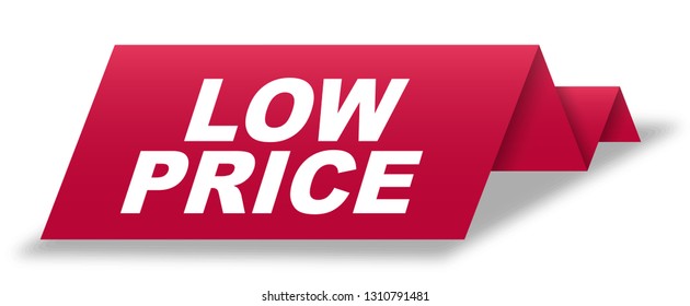 red vector banner low price