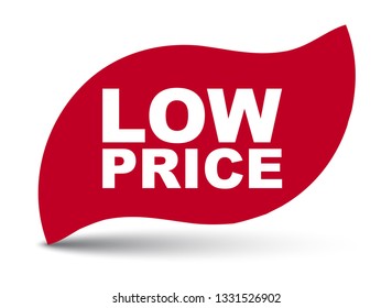 red vector banner low price