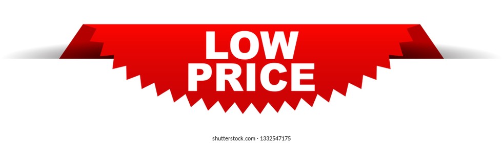 red vector banner low price
