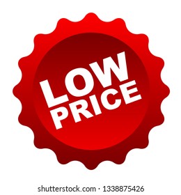 red vector banner low price