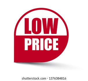 red vector banner low price