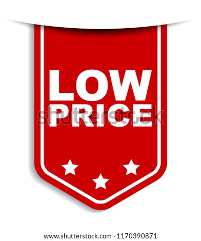 red vector banner low price