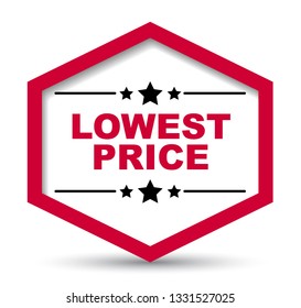 Red Vector Banner Lowest Price