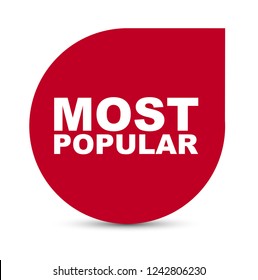 red vector banner most popular