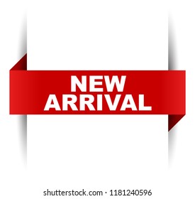 red vector banner new arrival