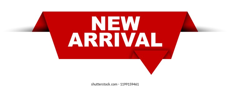 red vector banner new arrival