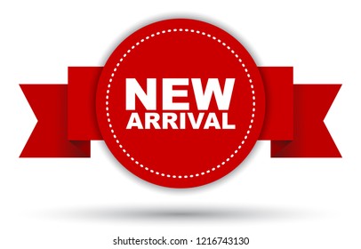 red vector banner new arrival