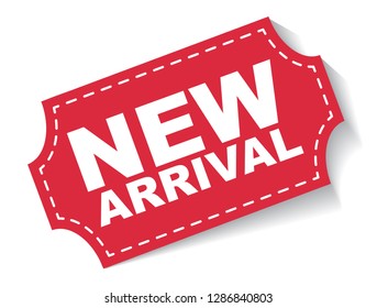 red vector banner new arrival