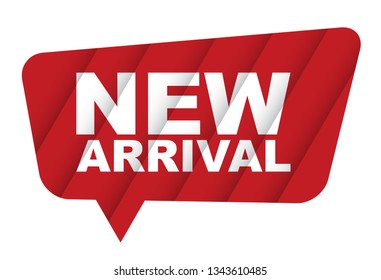 red vector banner new arrival