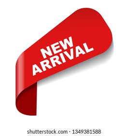 red vector banner new arrival