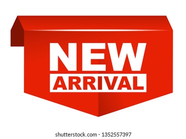 red vector banner new arrival