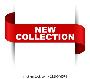 red vector banner new collection