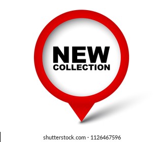 red vector banner new collection