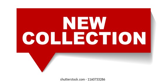 red vector banner new collection