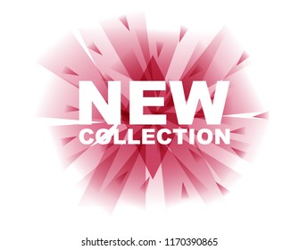 red vector banner new collection