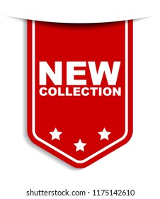 red vector banner new collection