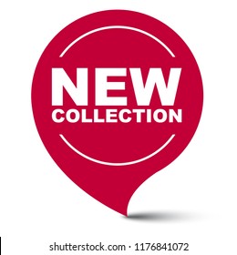 red vector banner new collection