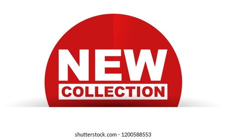 red vector banner new collection