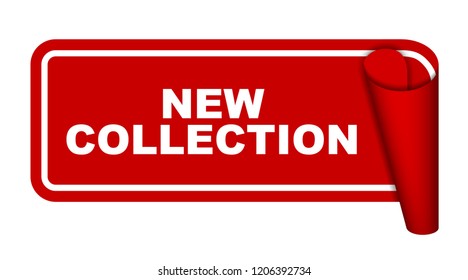 red vector banner new collection
