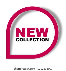 red vector banner new collection