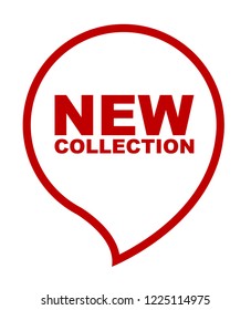 red vector banner new collection