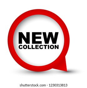 red vector banner new collection