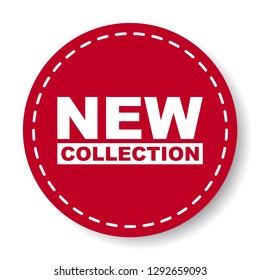 red vector banner new collection