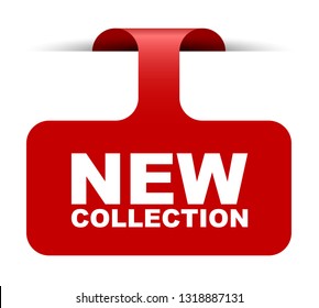 red vector banner new collection