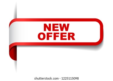 red vector banner new offer