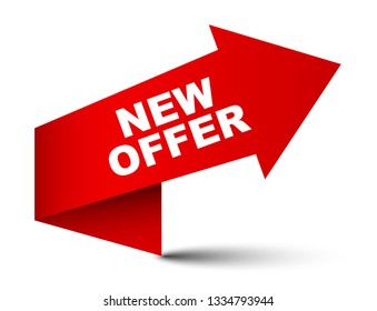 red vector banner new offer
