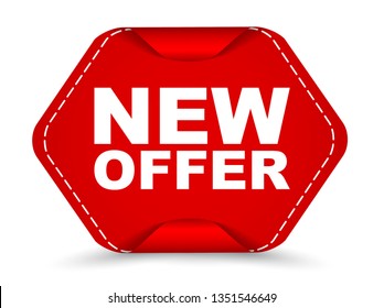 red vector banner new offer