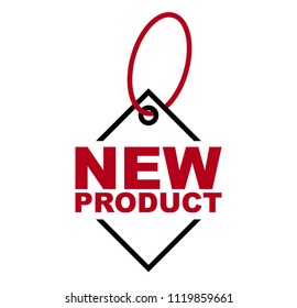 red vector banner new product
