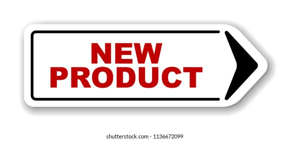 red vector banner new product