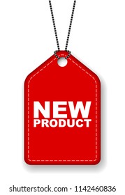 red vector banner new product
