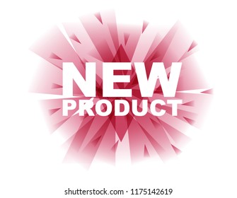 red vector banner new product