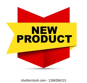 red vector banner new product