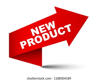 red vector banner new product