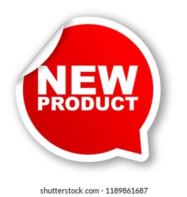 red vector banner new product