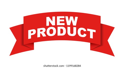 red vector banner new product