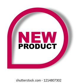red vector banner new product