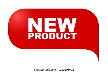red vector banner new product